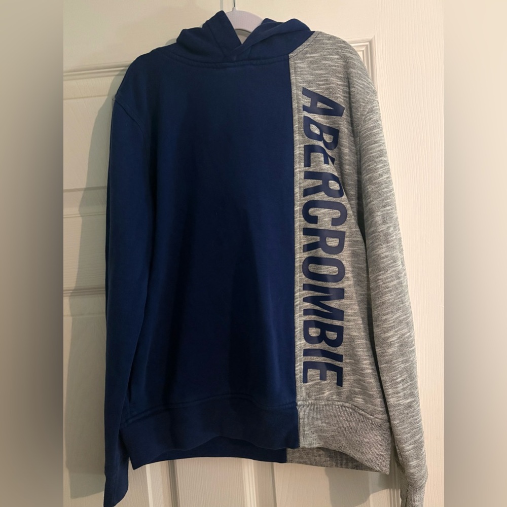 Abercrombie Kids Blue and Gray Hoodie Sweater